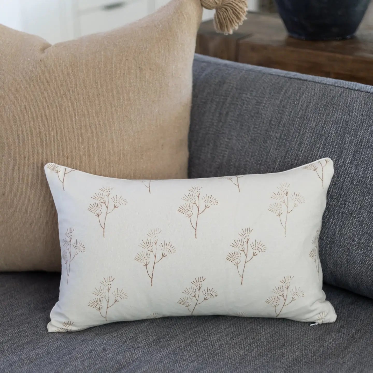Thistle Lumbar Pillow Cover 12x20