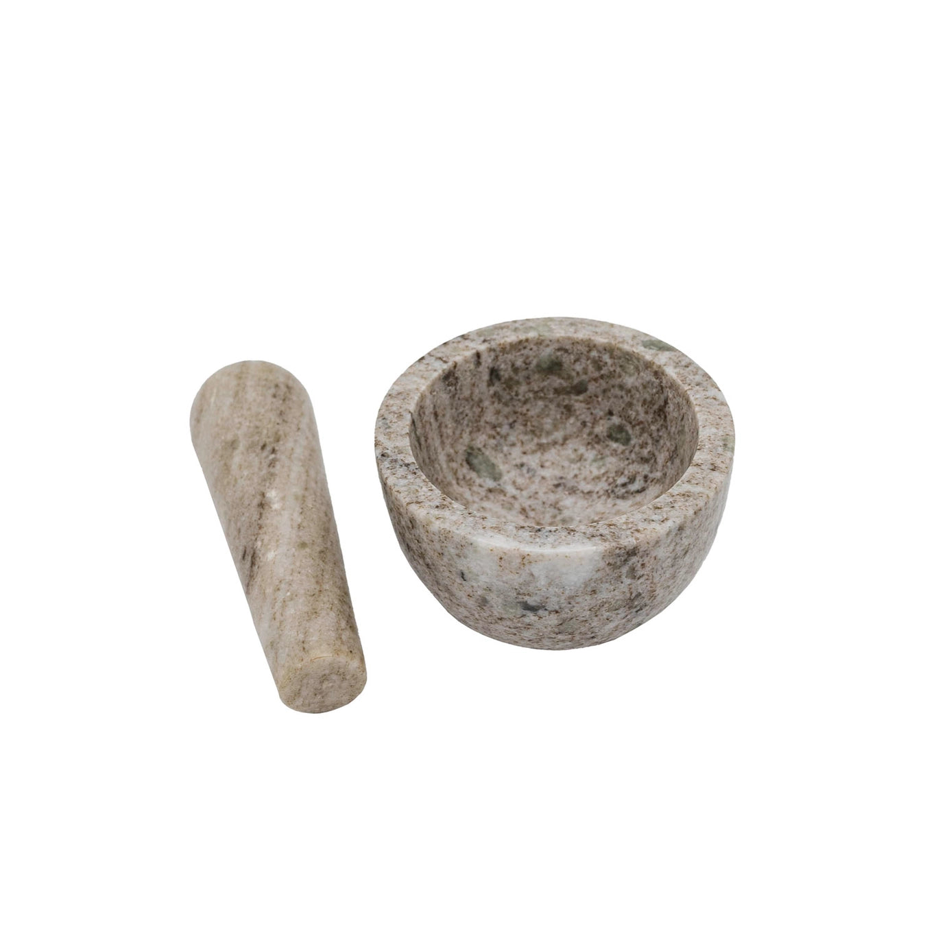 Soren Beige Marble Mortar and Pestle Set 2
