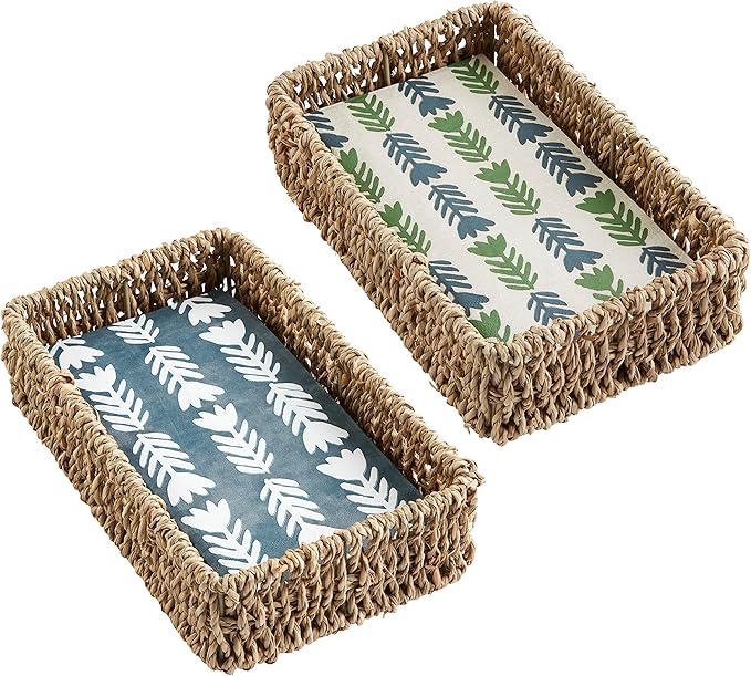 Dotted Napkins in Holder, Towel 7 3/4" x 4" | Basket 9" x 5 1/2"