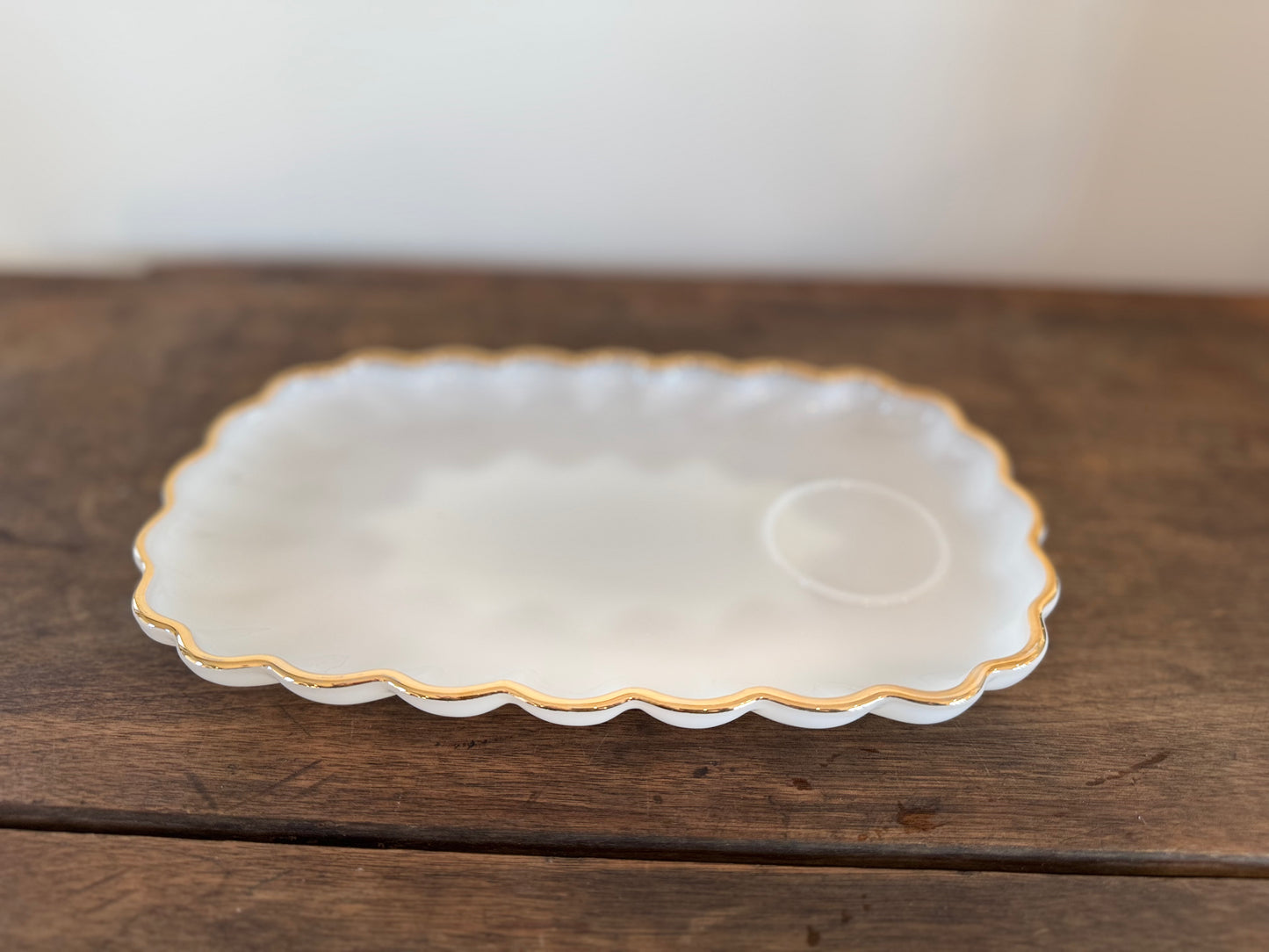 Vintage Anchor Hocking Milk Glass Plate