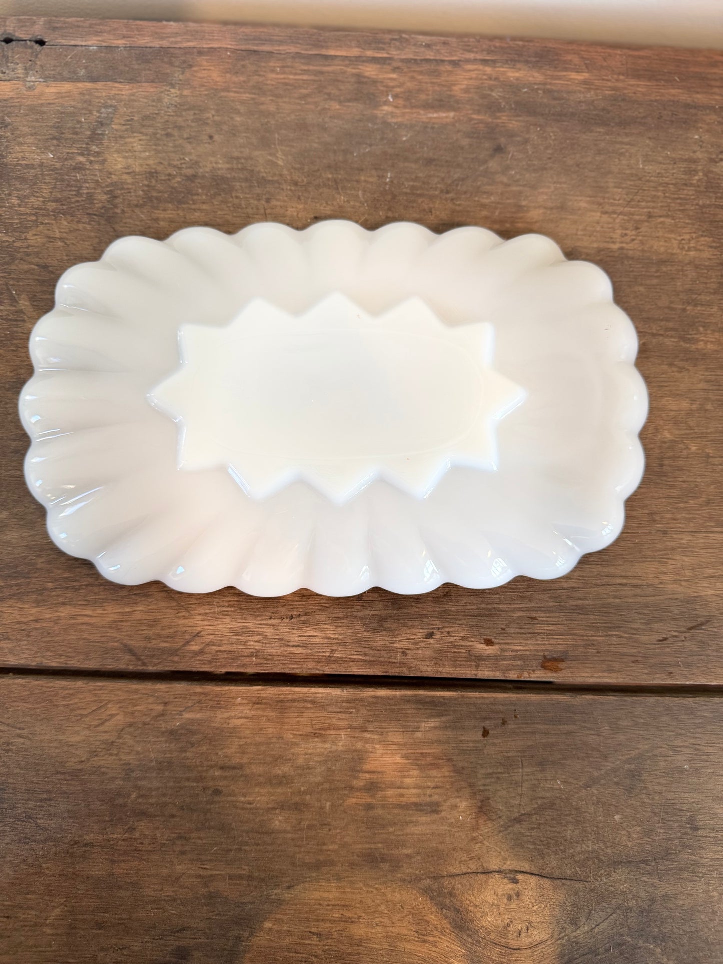 Vintage Anchor Hocking Milk Glass Plate