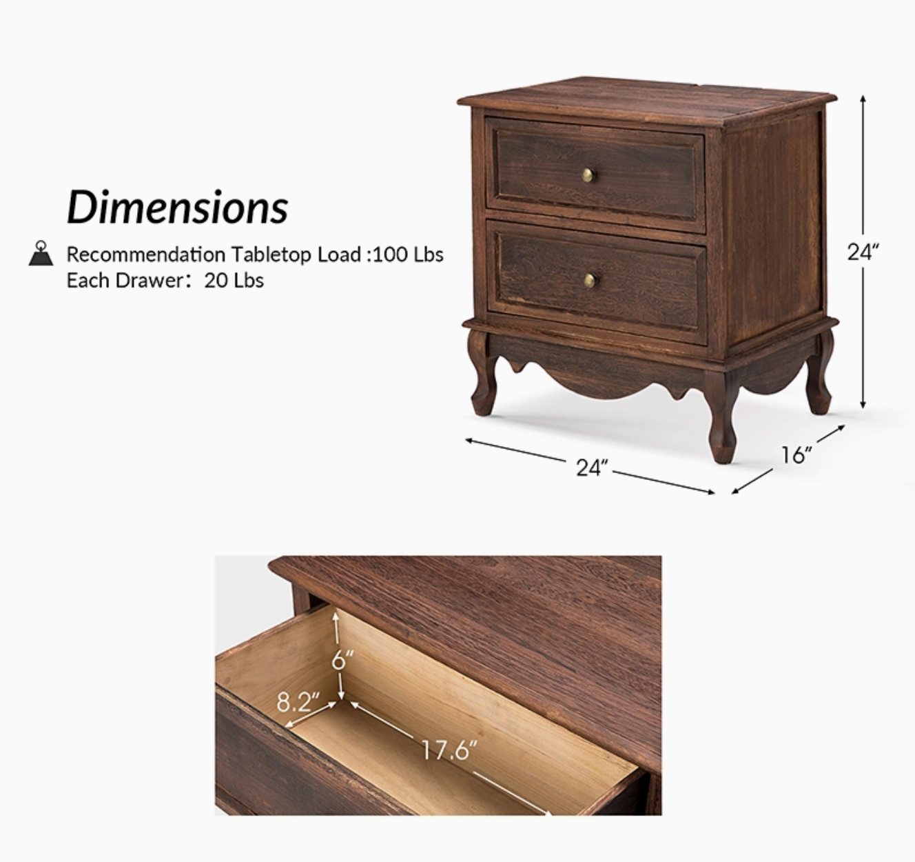 French Country Nightstand