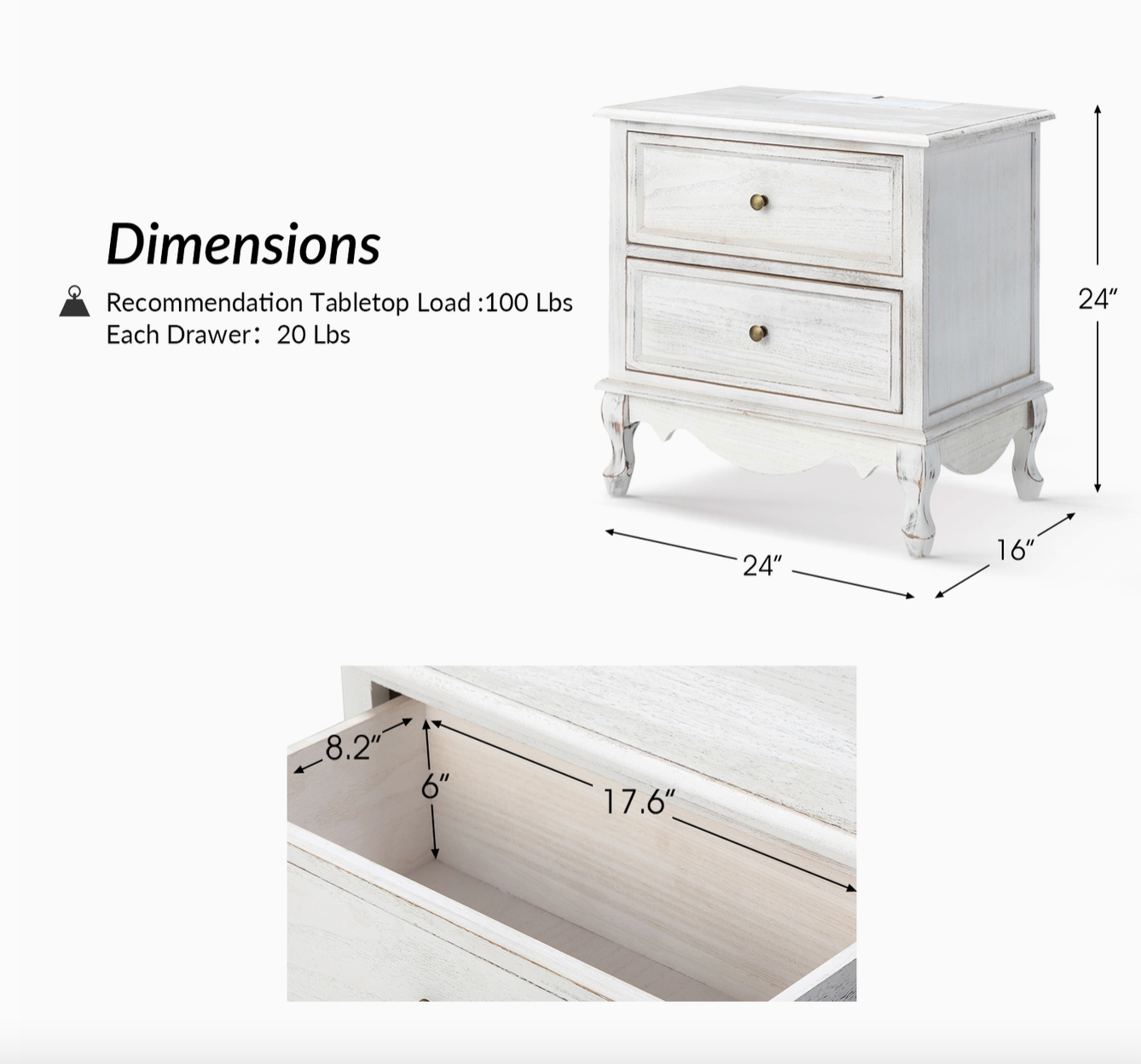 French Country Nightstand
