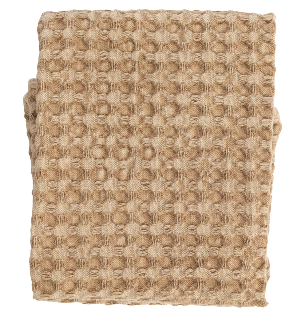 Stonewashed Cotton Waffle Weave Tea Towel, 2 Color Options