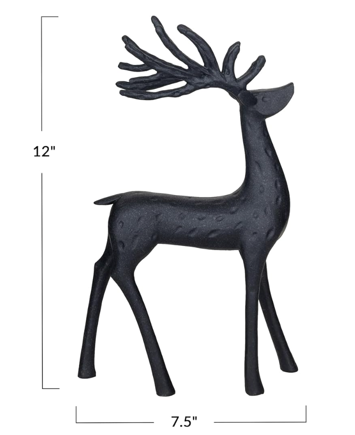 Black Resin Reindeer
