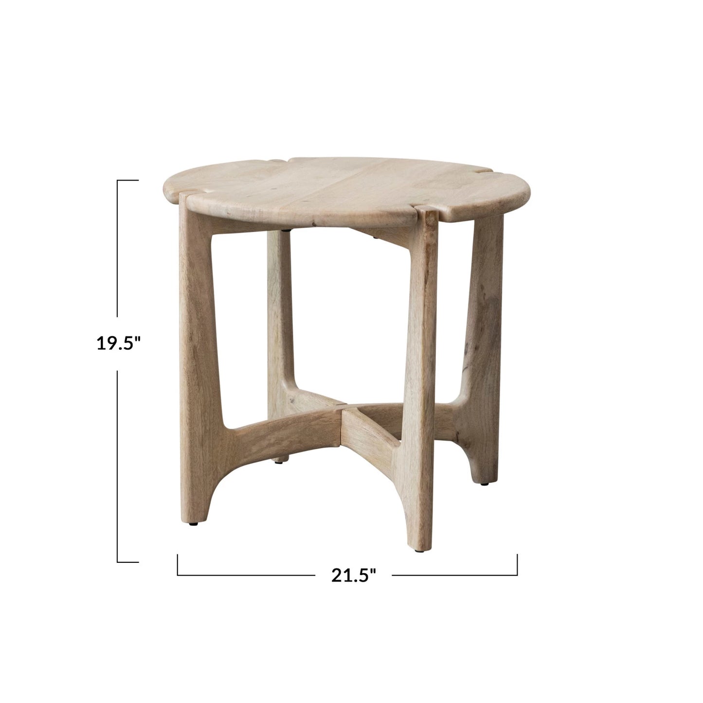 Mango Wood Table w/ Interlocking Base