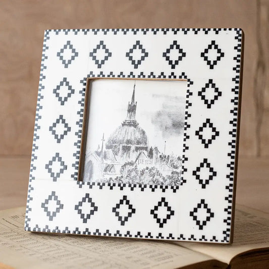Rosalie 4x4 Photo Western Diamond Picture Frame Black Resin