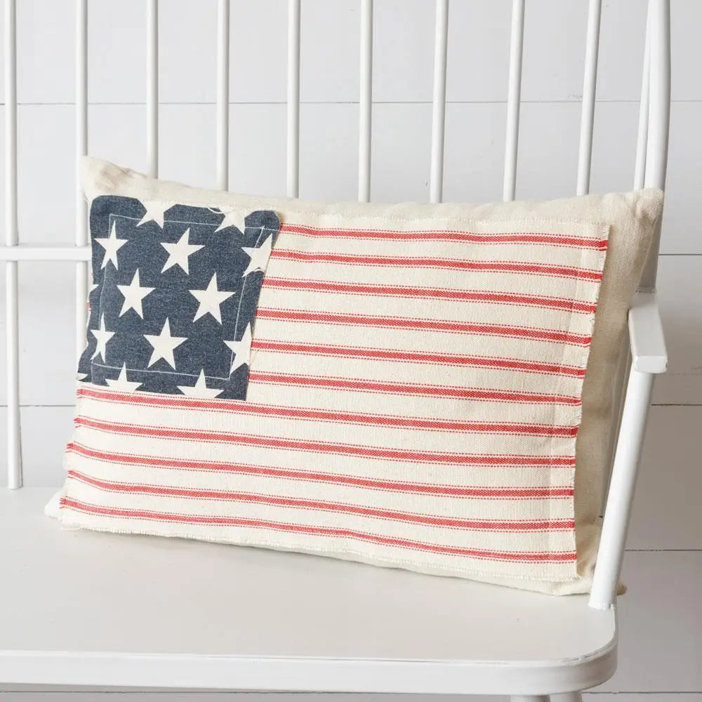 American Flag Pillow- 13"x20"