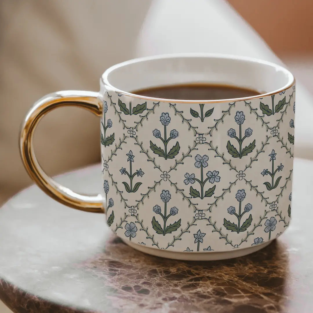 Floral Quilt Coffee Mug