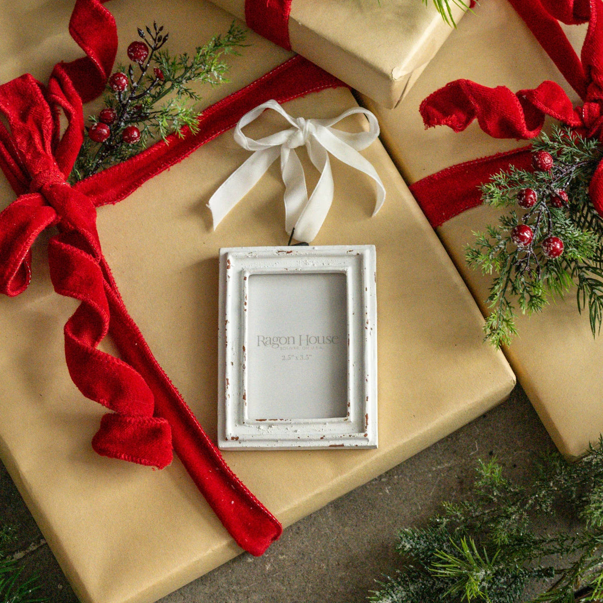 White Frame Ornament