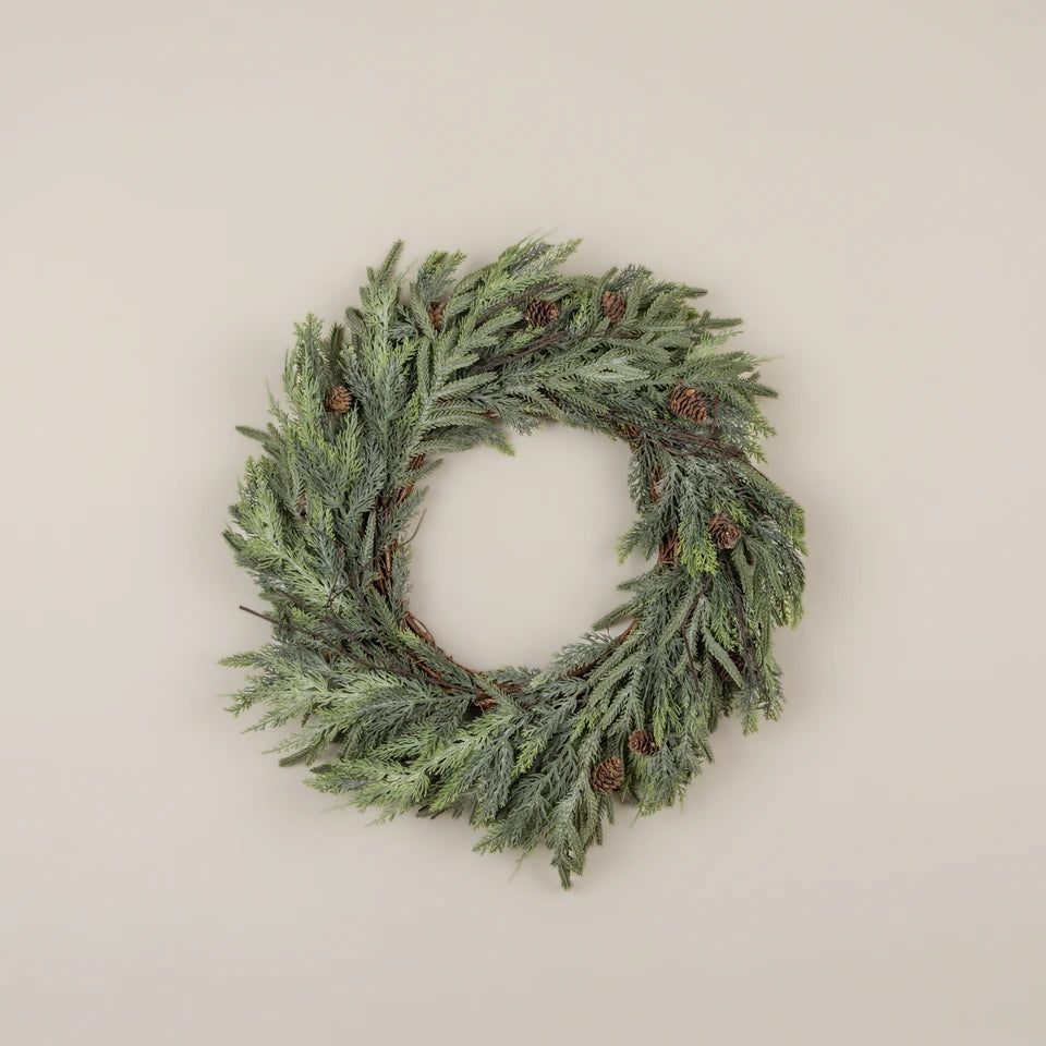 22" Juniper, Pine & Berry Wreath