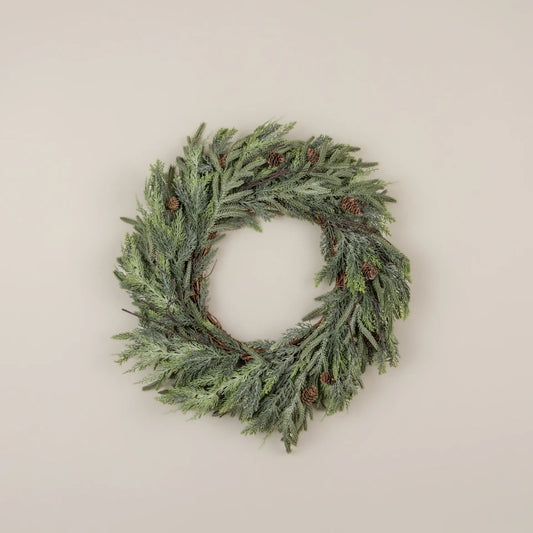 22" Juniper, Pine & Berry Wreath