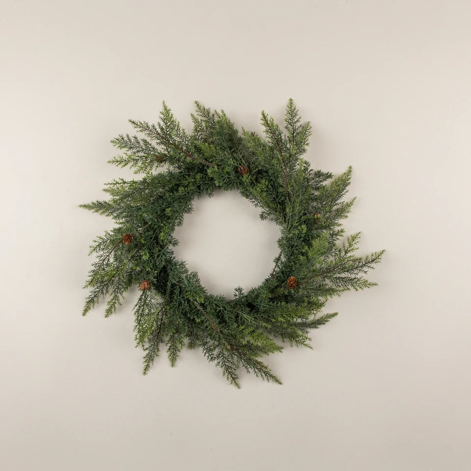NORTHERN RED CEDAR & PRICKLY PINE WREATH