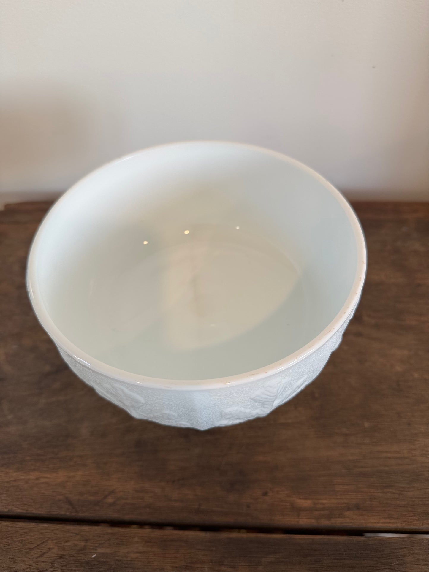 Vintage Milk Glass Planter I FTD Oak Leaf 1975 Compote I