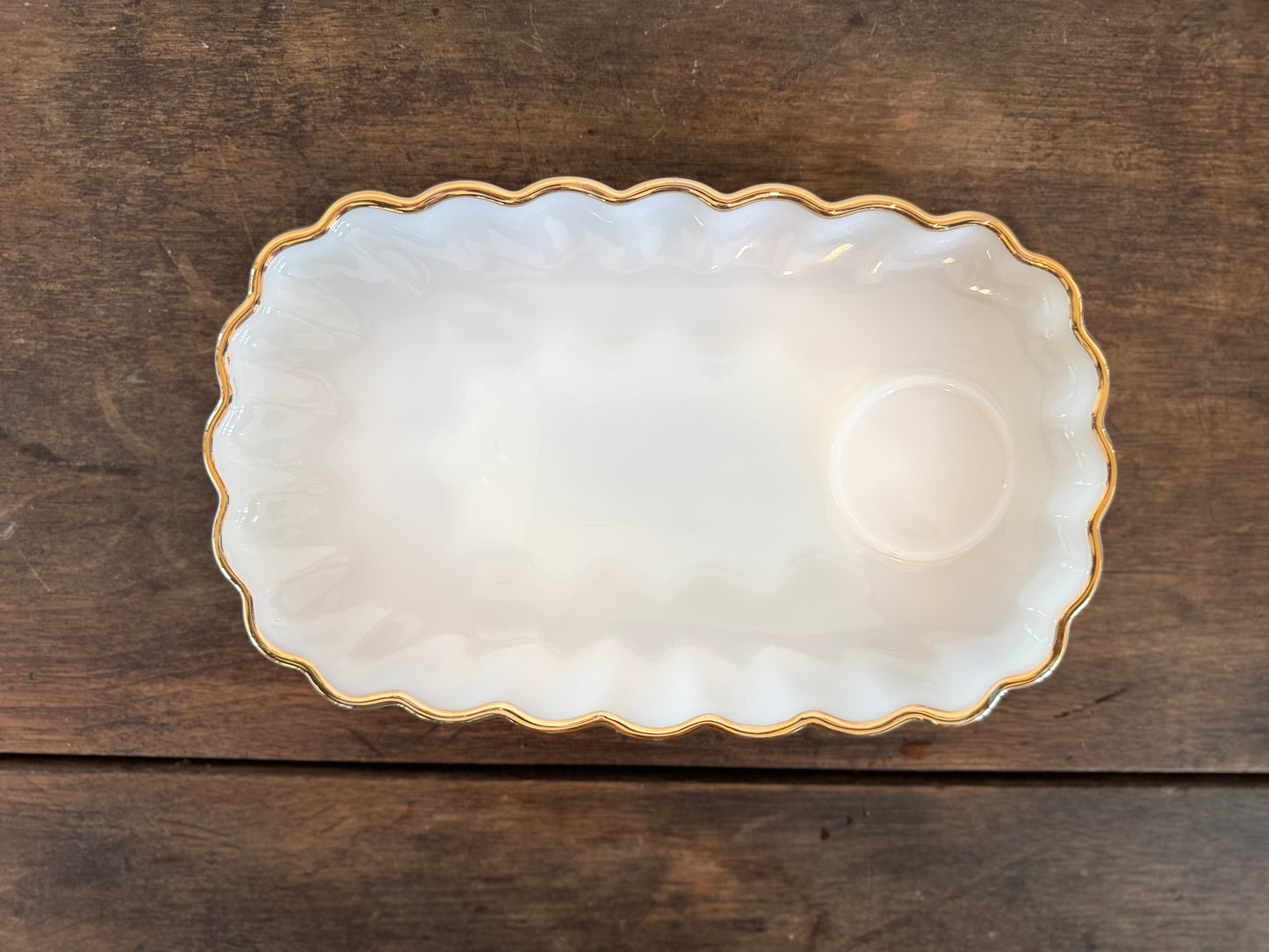 Vintage Anchor Hocking Milk Glass Plate