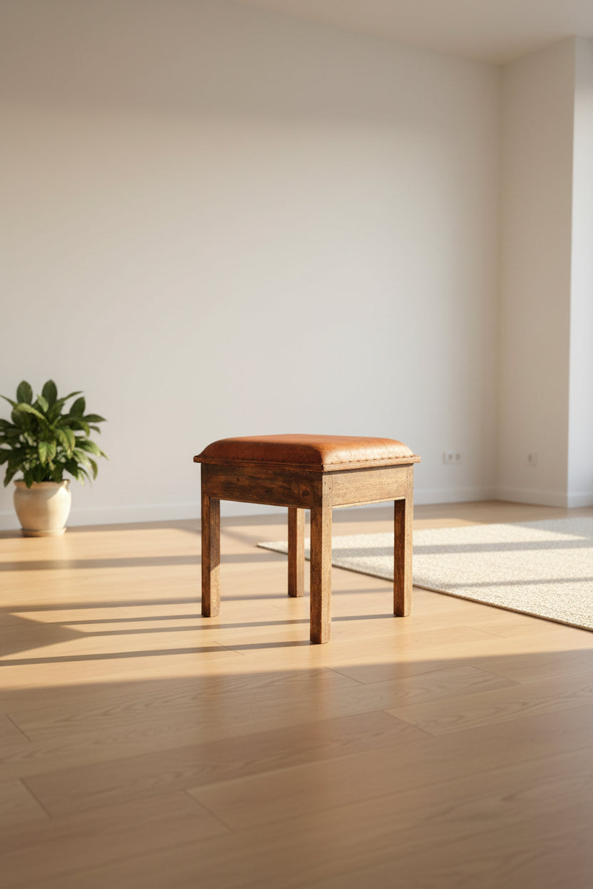 Vintage Leather Stool
