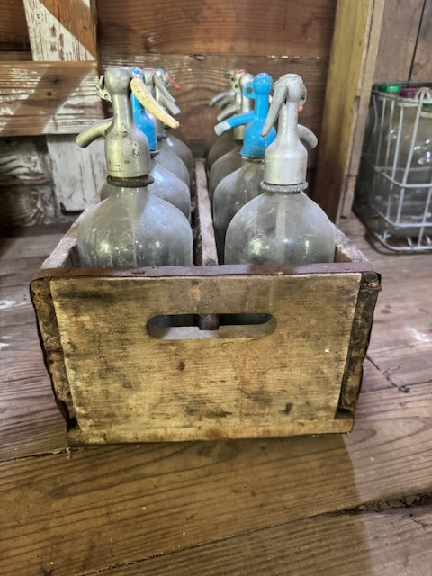 Vintage Bottle Collection in Crate