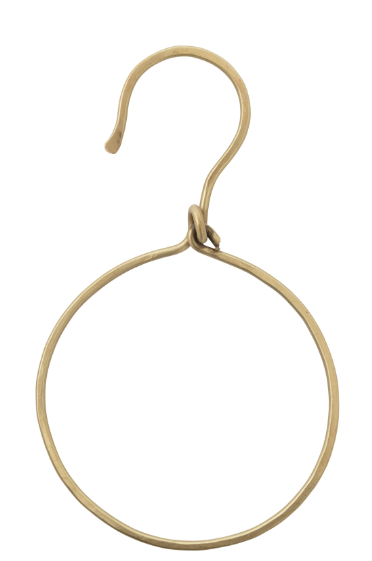 Metal Ring w/ Hook-Brass