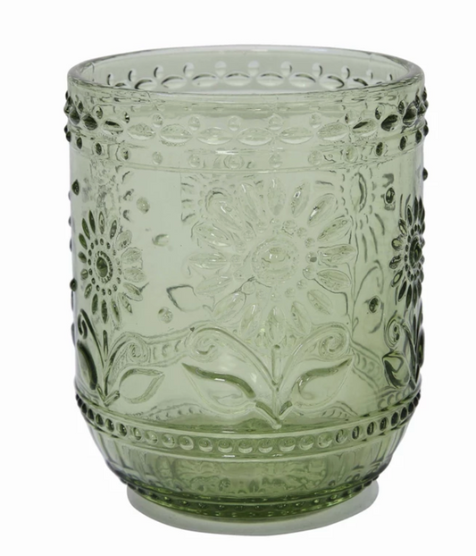 Embossed Drinking Glass