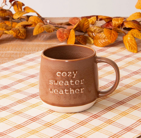 Sweater Weather Stoneware 16 oz Fall Mug