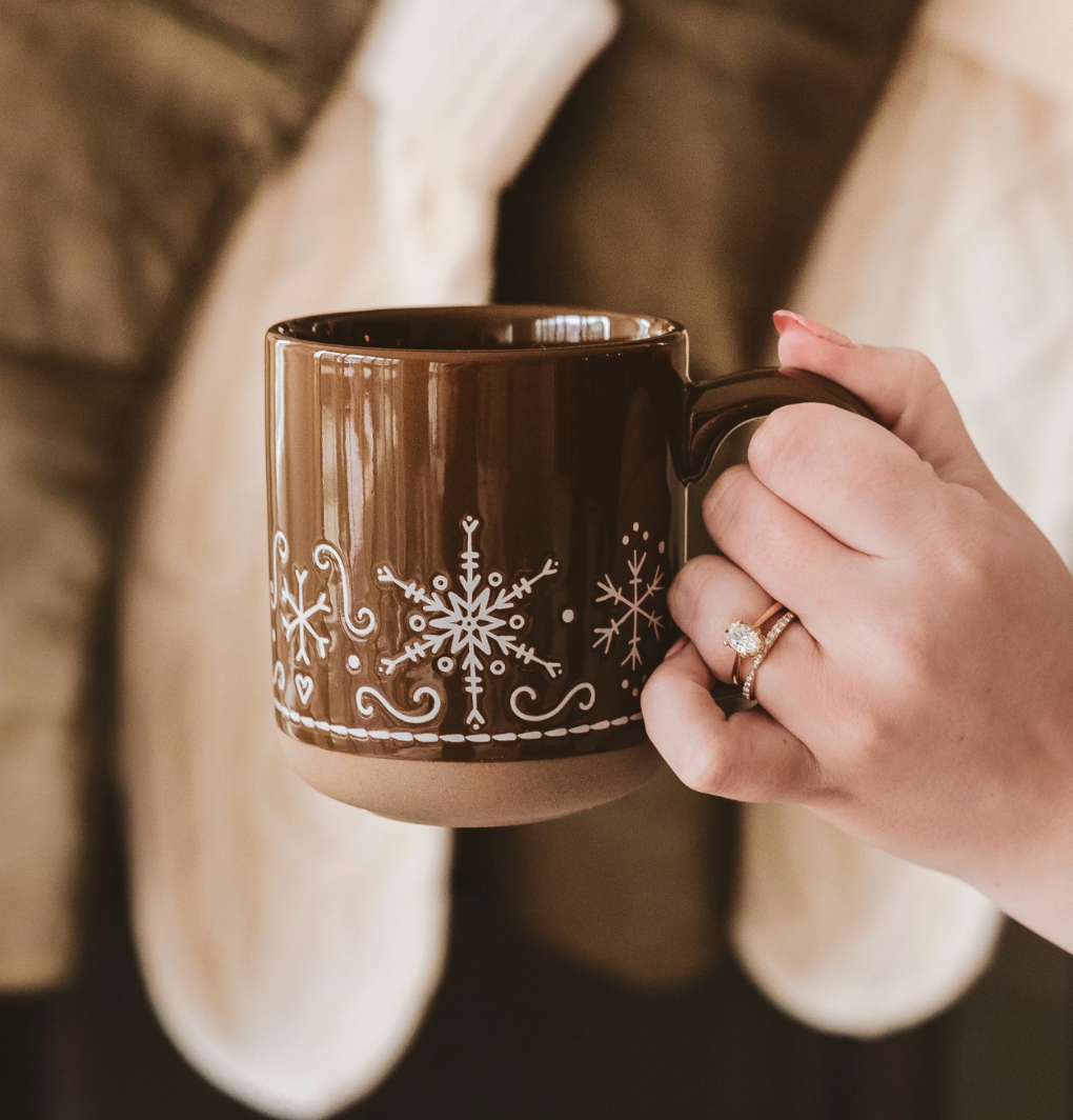 Gingerbread Stoneware Coffee Mug - Christmas Decor
