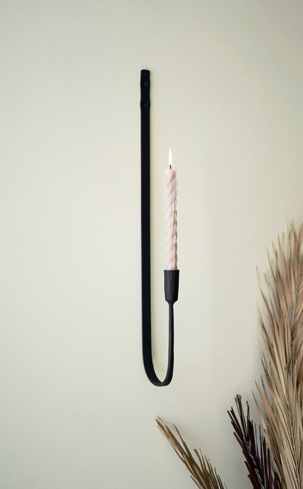 Forged-iron Single Taper Wall Sconce