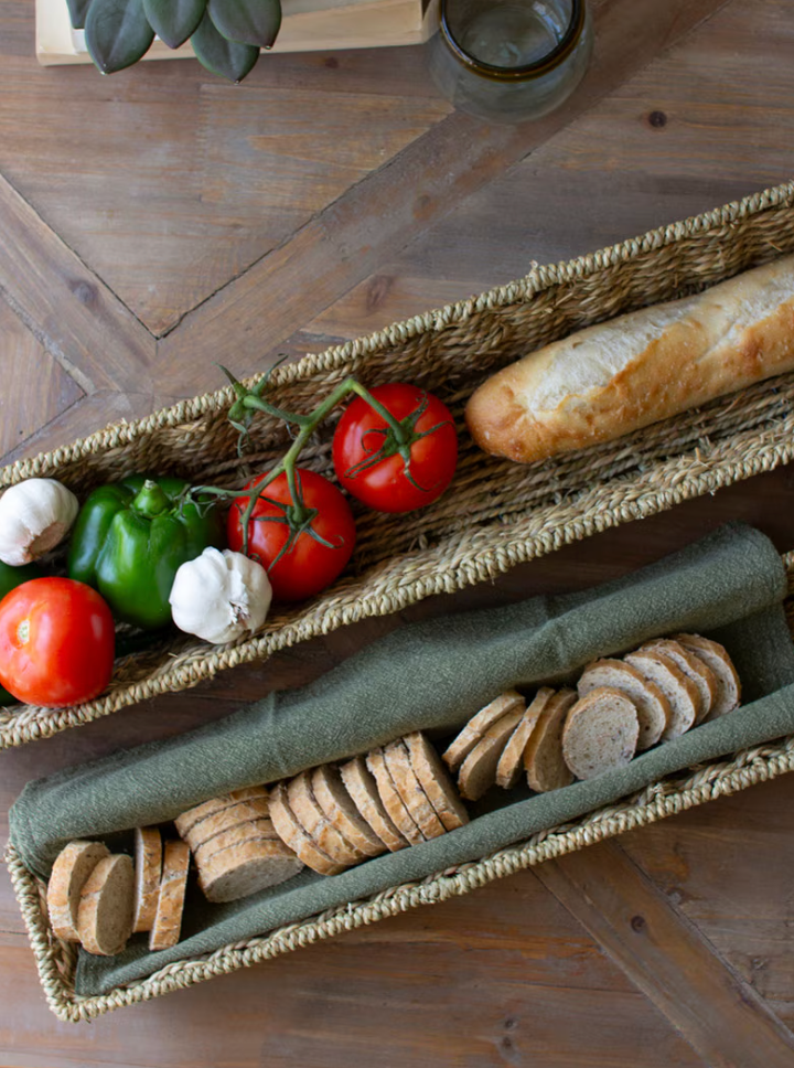 Set of 2 Woven Seagrass Break Baskets