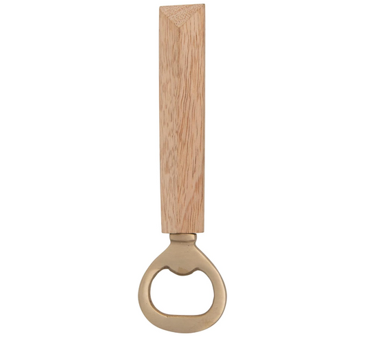 Brass Bottle Opener with Mango Wood Handle