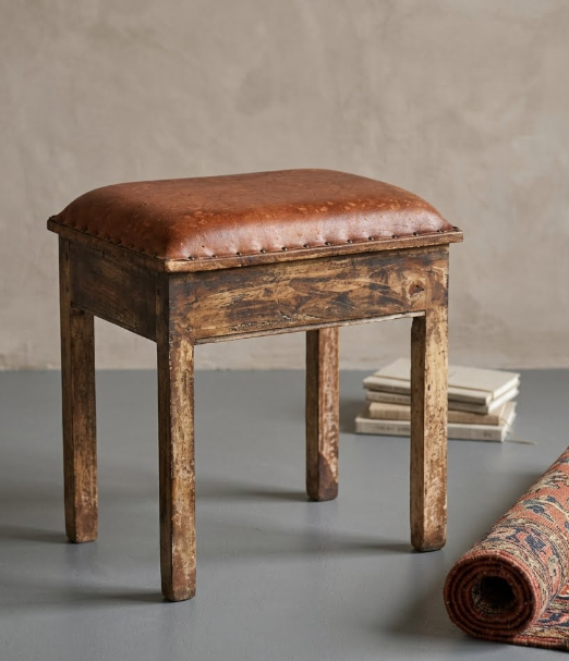Vintage Leather Stool