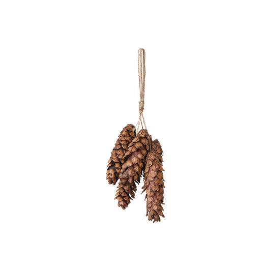 Design Shop Dried Natural Pinecone Bunch w/ Hanger