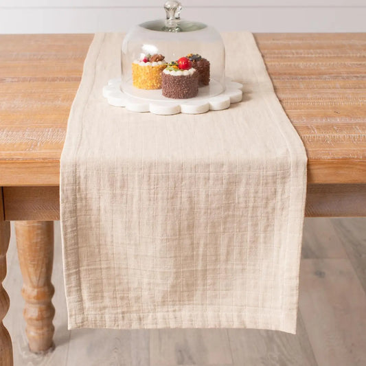 Tan Double Weave Table Runner