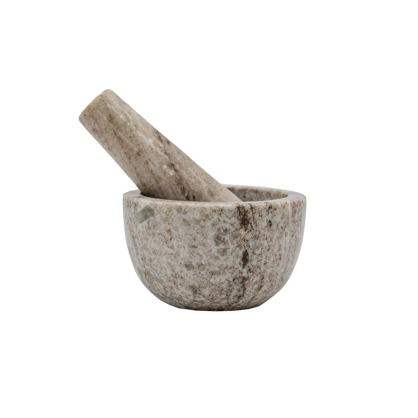 Soren Beige Marble Mortar and Pestle Set 2
