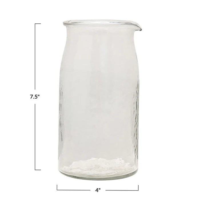 Hand-Blown Glass Pitcher