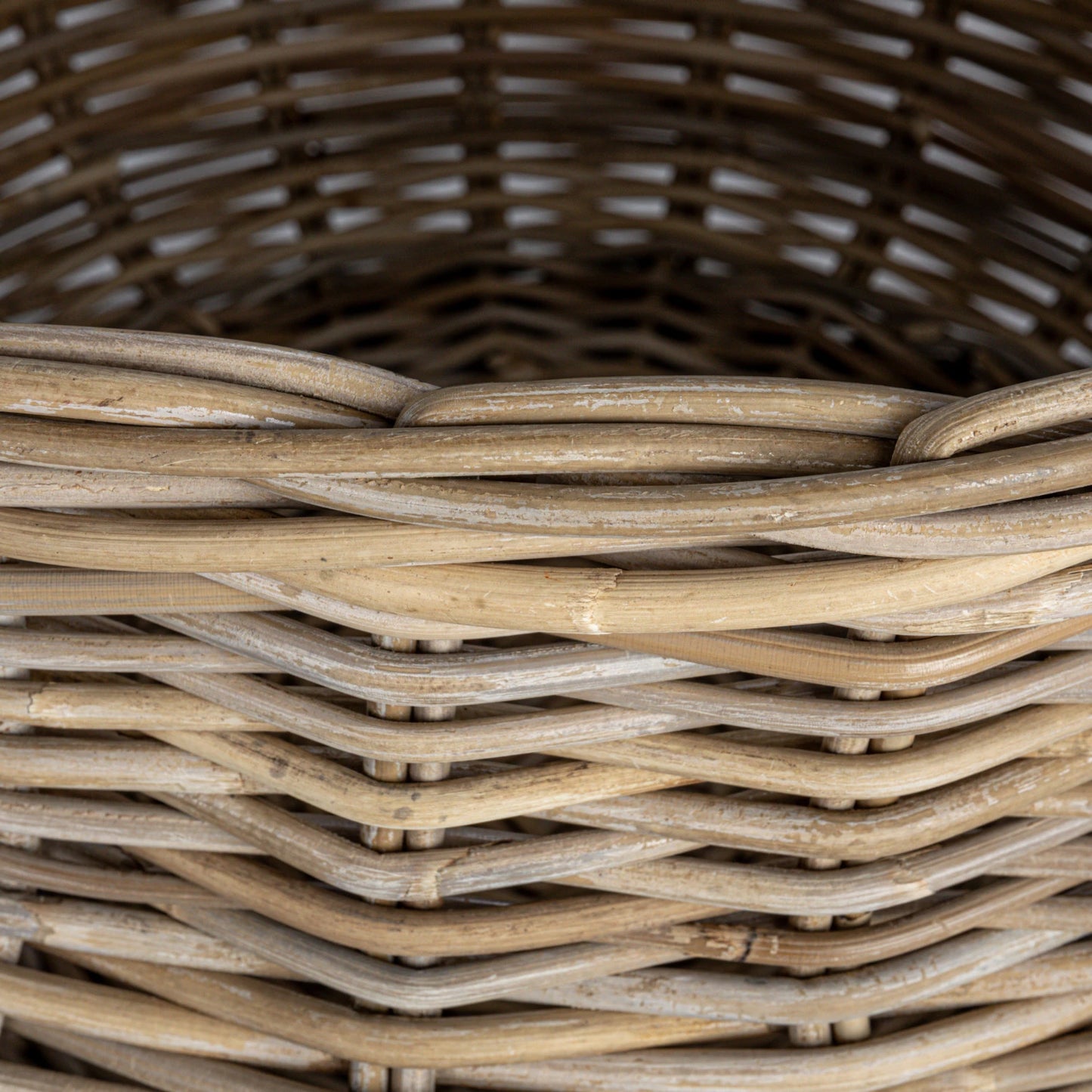 Hand-Woven Rattan Planters, Set of 2 (Holds 18" & 16" Pots)