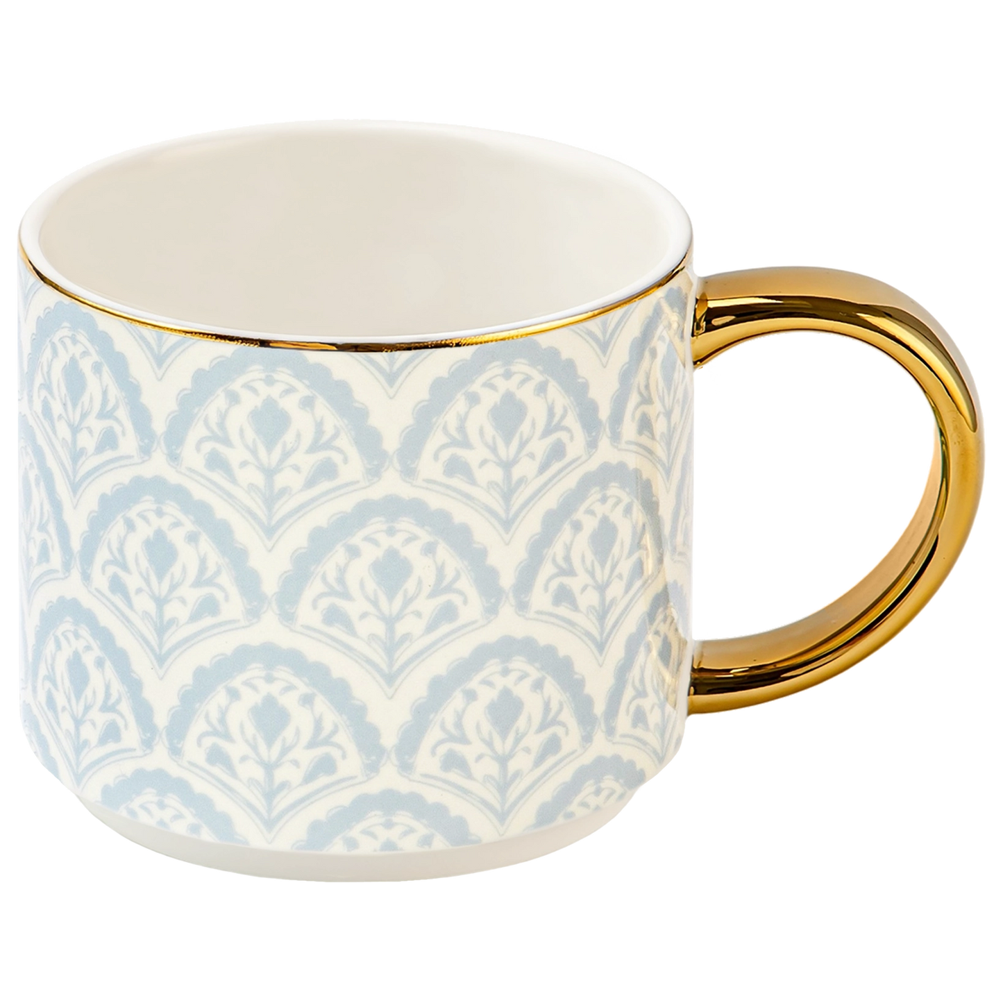 Blue Fan Quilt Coffee Mug