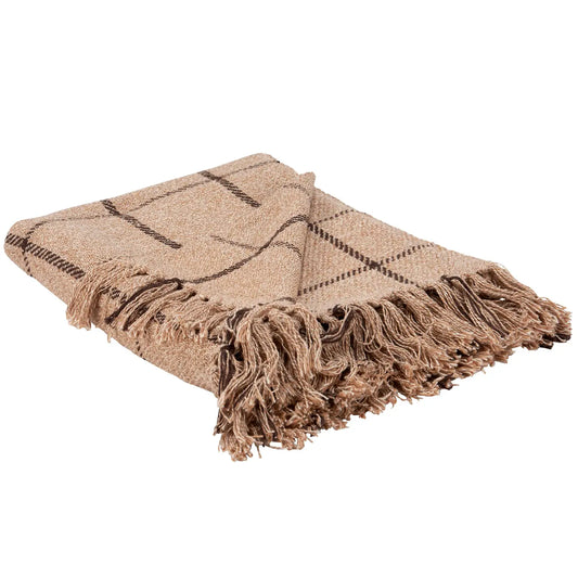 Black Grid Throw