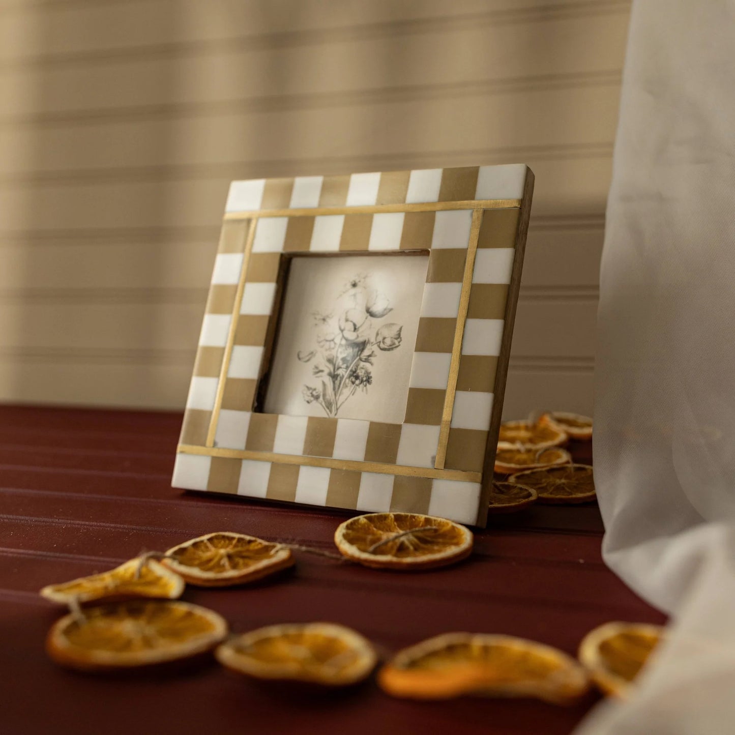Gwendolyn Check Photo Frame - 4X4