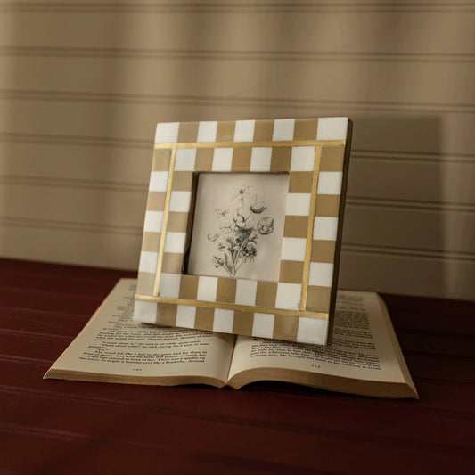 Gwendolyn Check Photo Frame - 4X4