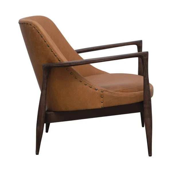 Leather accent chair