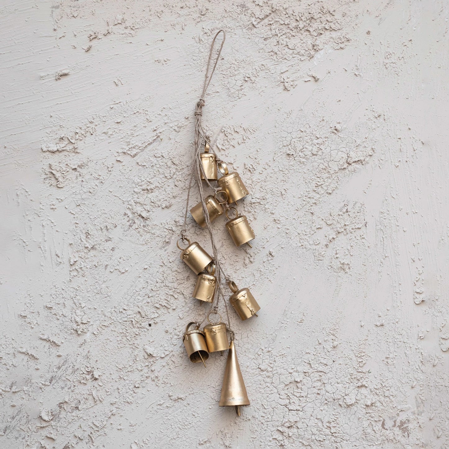 Handmade Hanging Metal Balls on Jute Rope